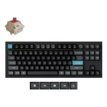 Mechaninė 80% QWERTY klaviatūra Keychron Q3 Ultra 8K – Bluetooth ir laidinė, RGB apšvietimas, juoda