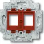 BUSCH JAEGER 1753-0-8055 - 2 x RJ-45 - Raudona - Metalas - Plastikas