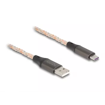 DeLOCK USB 2.0 laidas Type-A – USB Type-C RGB 1 m