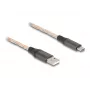 DeLOCK USB 2.0 laidas Type-A – USB Type-C RGB 1 m