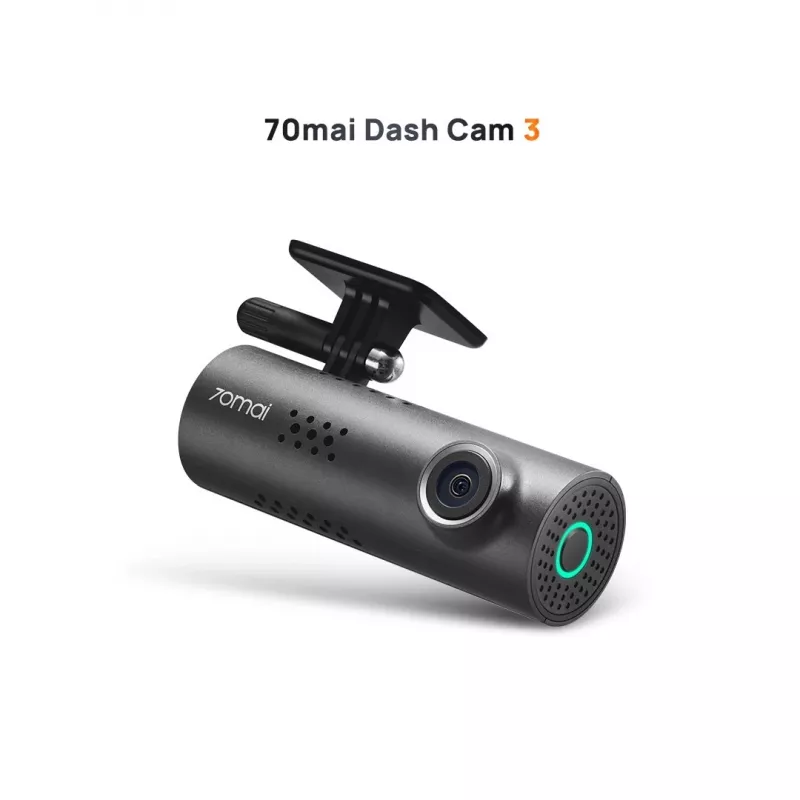 Dashcam 70mai M200 automobilinė kamera, 1080p Full HD 1920×1080, H.265, 60 fps, 300 mAh baterija, Wi‑Fi, microSD iki 128 GB, diafragma f/1.8, juoda