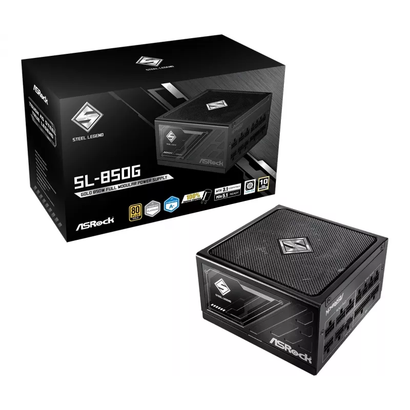 ASRock SL-850G Steel Legend Maitinimo blokas 850 W 20+4 kontaktų ATX ATX B