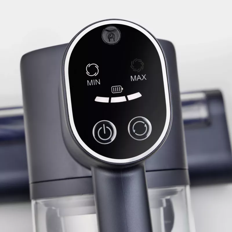 Stick vacuum SEVERIN HV 7178 — belaidis Li‑Ion 2.2 Ah, 130 W, beciklis 0.5 L, mėlynas metalikas
