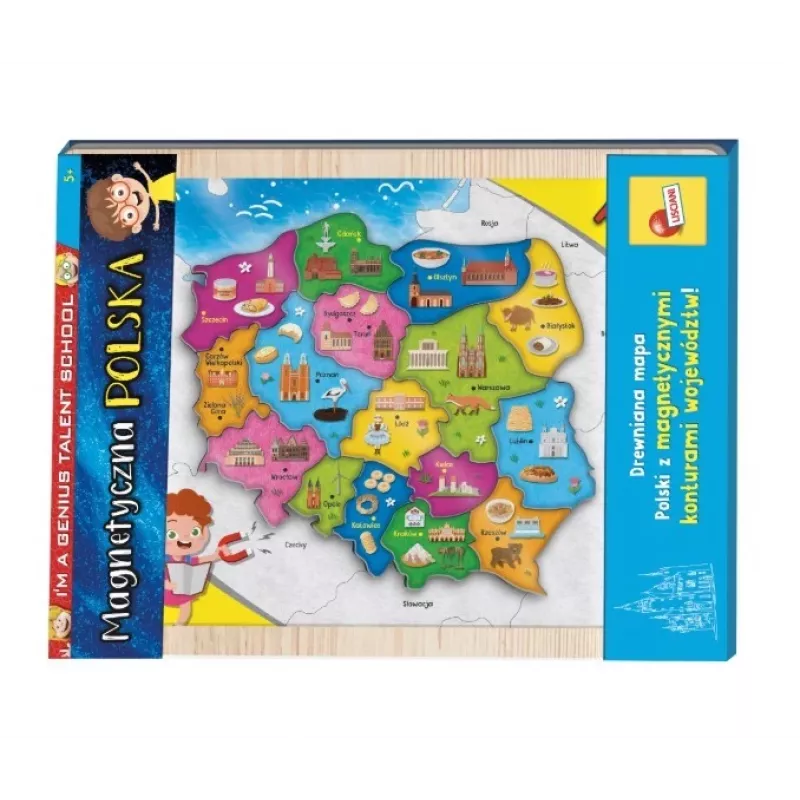 IM A Genius Magnetinis Lenkijos žemėlapis