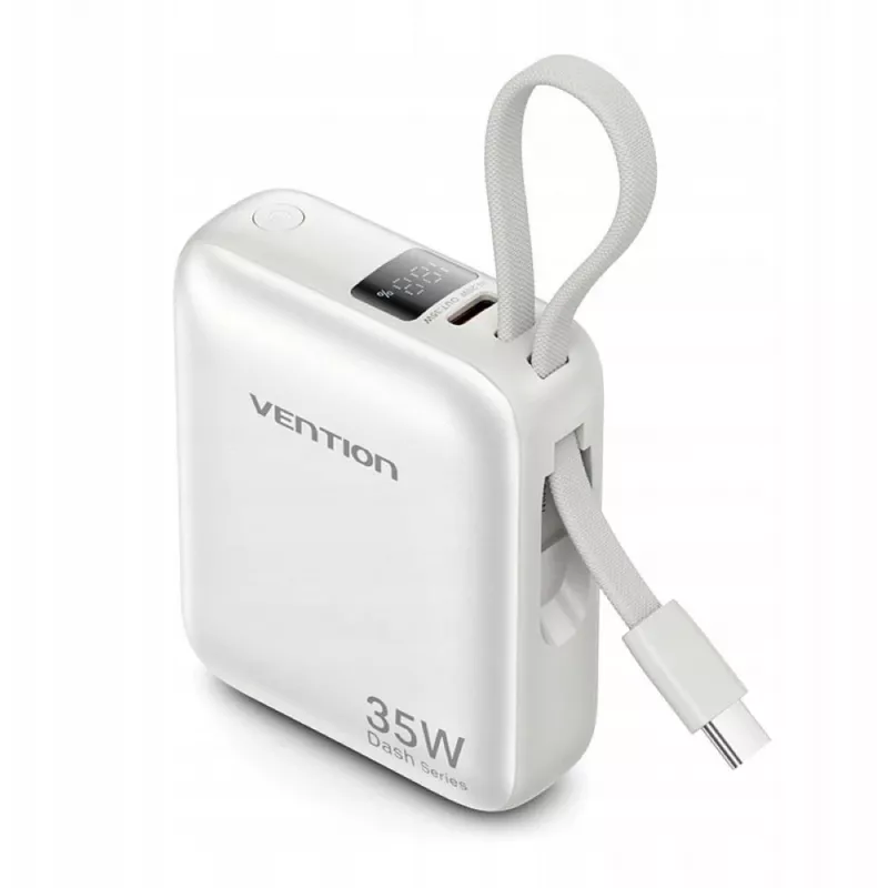 Išorinė baterija Vention FHEN0 ličio polimero 10000 mAh 35 W USB-C 1 prievadas balta