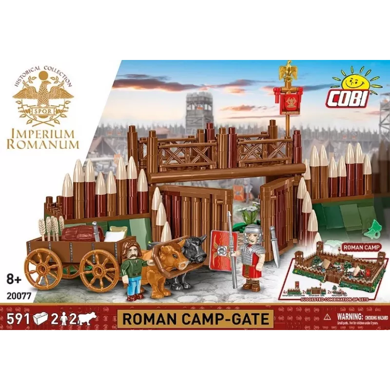 Cobi statybinių blokelių rinkinys Imperium Romanum — Romėnų stovyklos vartai, 591 detalė