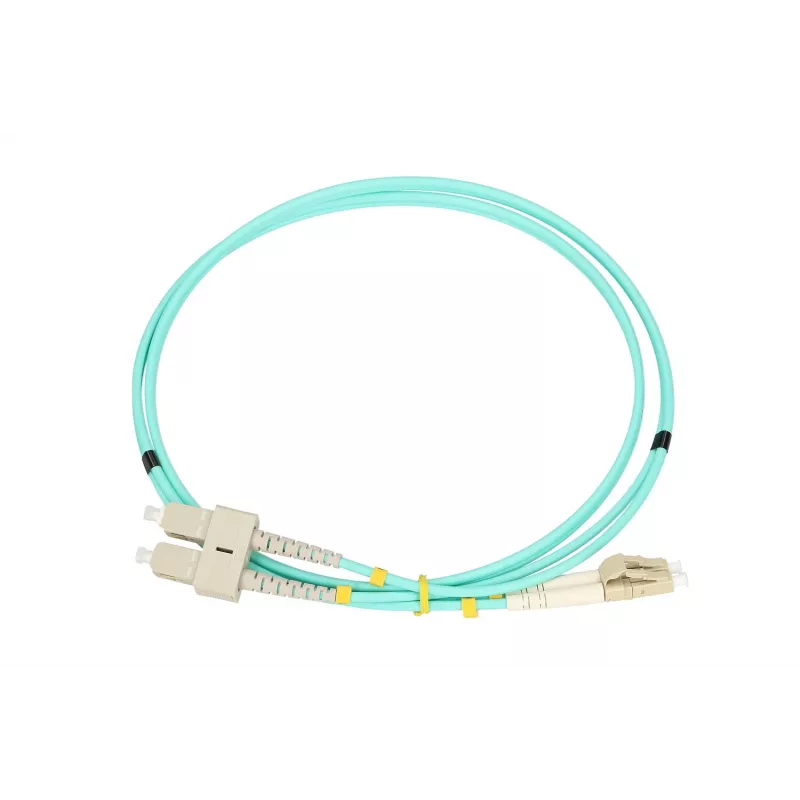 Šviesolaidinis komutacinis kabelis Extralink EX.16033 OM3 3 m SC–LC FTTH aqua, 50 µm, dvipusis