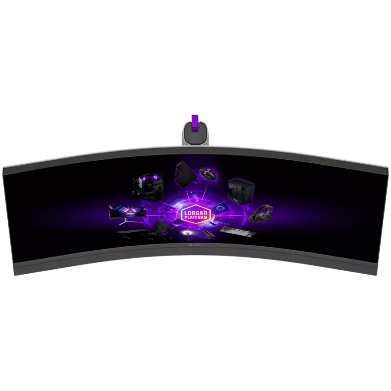 LORGAR 34MP1, UWQHD MiniLED Gaming Monitor Pro, 34'' (3440*1440) VA lenktas monitorius, juoda/pieniškai pilka