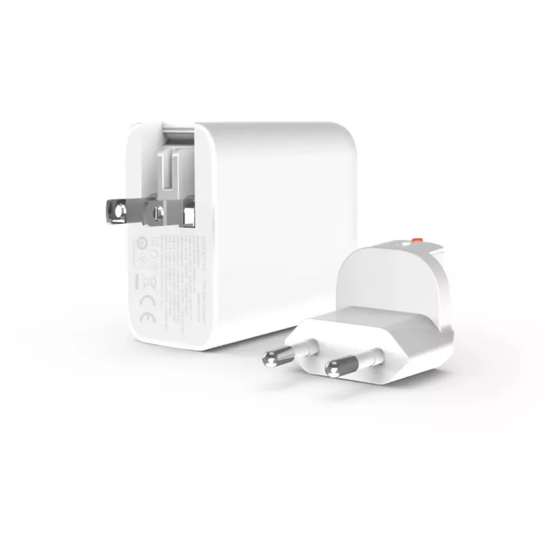 Kroviklis Creative Labs 67W GaN 1x USB-A 2x USB-C PD — 67 W bendra galia, GaN technologija