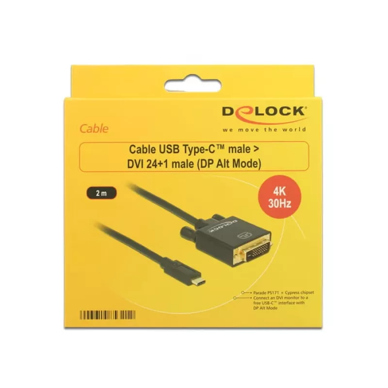 USB-C į DVI adapteris DeLOCK 85321 2m
