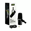 Shure MV7+-K - Paskaitų/vokalo mikrofonas su XLR/USB-C jungtimi, juodas
