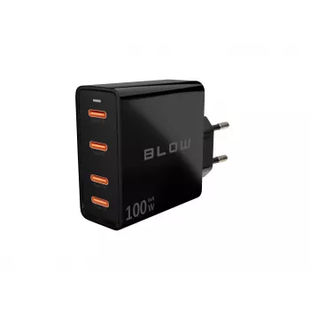 Sieninis įkroviklis BLOW 4×USB-C PD 100W GaN, 4 prievadai, PD 3.0, PPS, 200–240V įvestis
