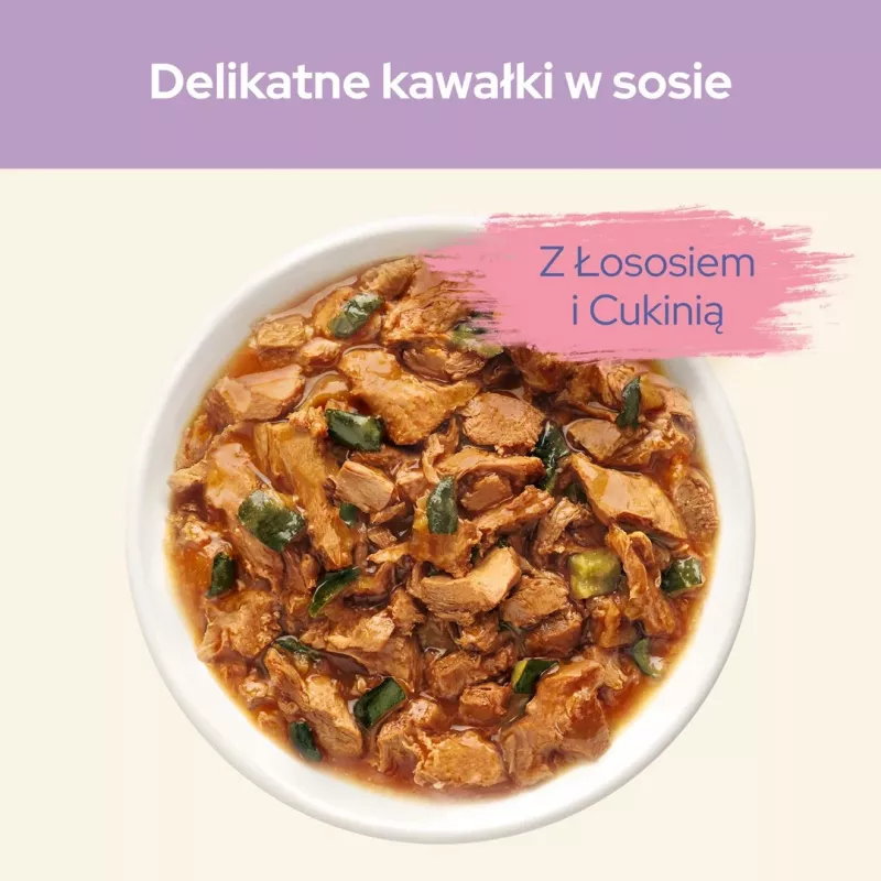 Purina Cat Chow Sensitive Gig su lašiša ir cukinija padaže – drėgnas maistas katėms – 85 g