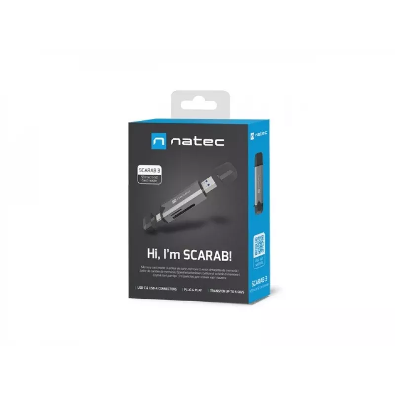 Kortelių skaitytuvas SCARAB 3 USB A/C SD/MICRO USB 3.