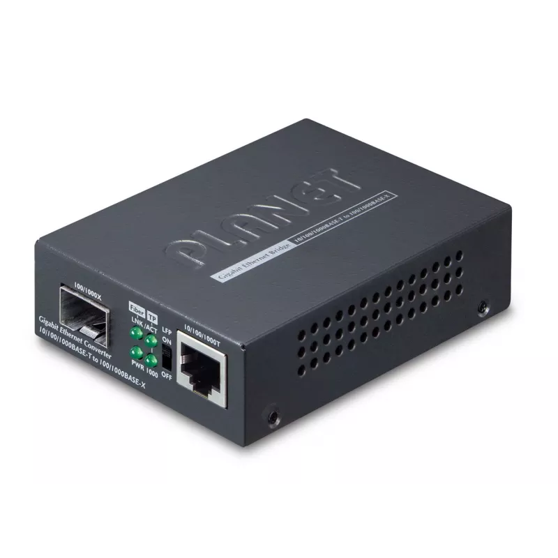 PLANET GT805A tinklo medijos keitiklis 1000 Mbit/s Daugiamodis Juoda