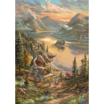Thomas Kinkade Studios: Pracht am Seeufer, 500 dalių dėlionė