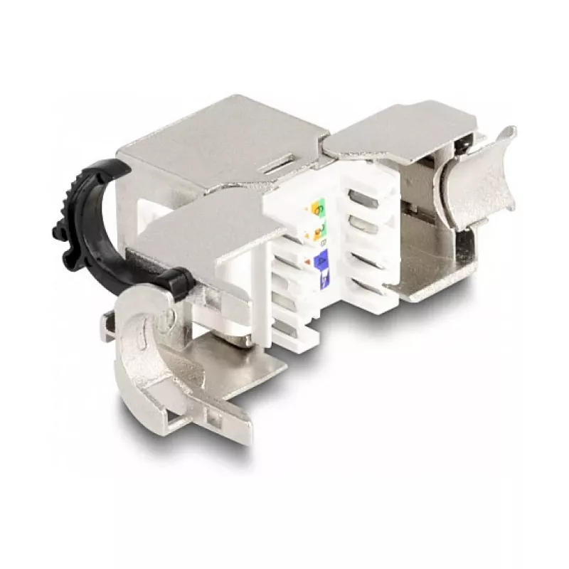 DeLOCK Keystone modulis RJ45 lizdas į LSA Cat.6A STP su fiksavimo spaustuku