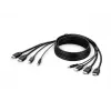 Belkin Secure KVM Combo kabelis – vaizdo / USB / garso kabelis – atitinka TAA – USB, mini lizdas, HDMI (kištukas)
