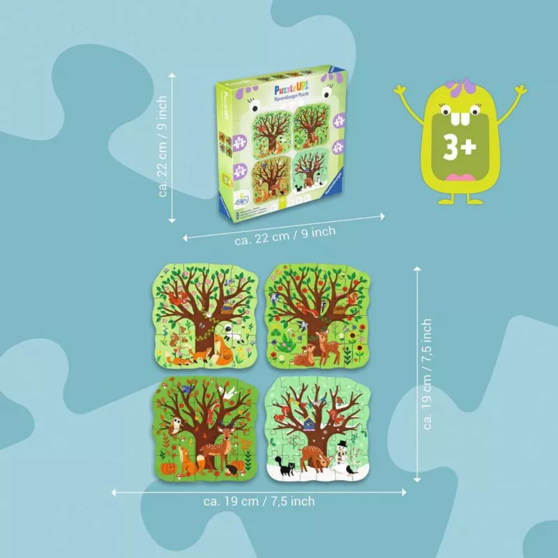 Puzzle UP - Vier Jahreszeiten (12, 16, 20 ir 24 dalių)