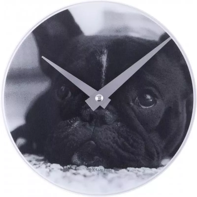 NeXtime klok 5173 Little Dog, Ø20 cm, sieninis, juodas