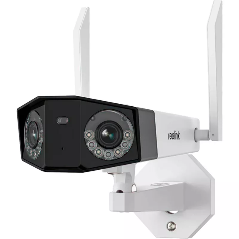 Reolink Duo Series W730 – 4K lauko „Wi-Fi“ kamera, dvigubas objektyvas, 180° panoraminis vaizdas, asmens/transporto priemonės/gyvūno aptikimas