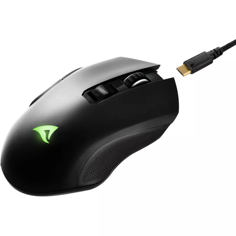 Lošimų ausinės Sharkoon SKILLER SGM30W (juodos) — belaidės, ant ausų, įmontuotas mikrofonas