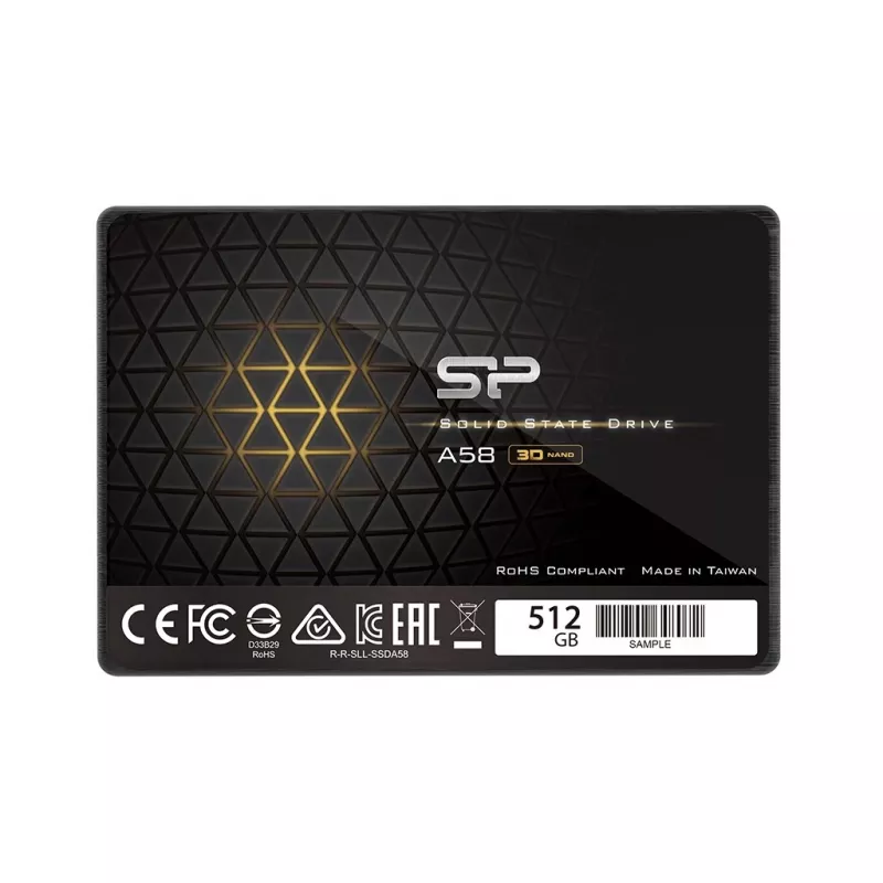 Silicon Power SP512GBSS3A58A25RR SSD diskas juodas