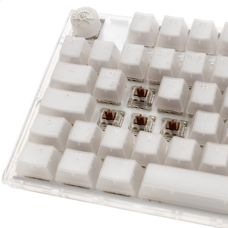 Ducky One 3 RGB žaidimų klaviatūra, USB, QWERTY, JAV anglų k., balta