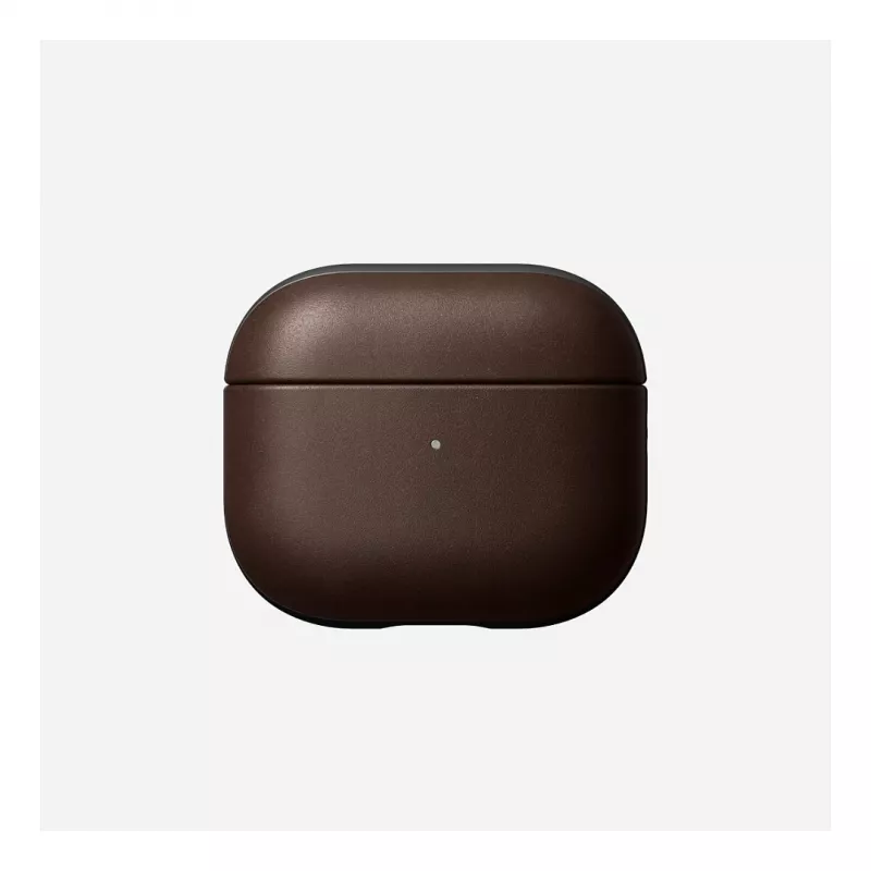 Odinis AirPods dėklas Nomad V3 Rustic Brown — apsauginis odinis dangtelis AirPods įkrovimo dėklui