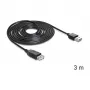 USB kabelis DeLOCK EASY-USB 2.0-A 3m Juodas