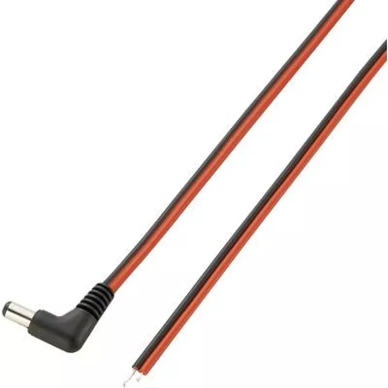 VOLTCRAFT žemos įtampos jungiamasis kabelis žemos įtampos kištukas – kabelis, atviras galas 5,5 mm 2,5 mm 2 m 1 vnt. (93025c179)