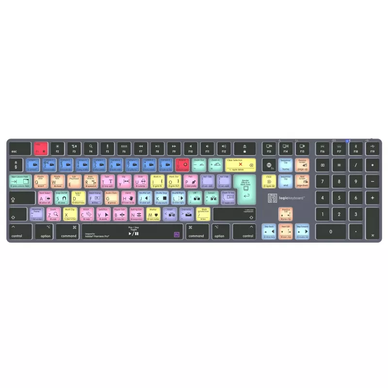 Logickeyboard LKB-PPROCC-TM-UK klaviatūra, biuro, Bluetooth, QWERTY, anglų, pilno dydžio