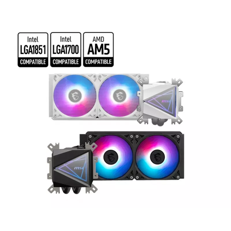 MSI MAG Coreliquid I240 procesoriaus skysčio aušinimo rinkinys 12 cm baltas 1 vnt.