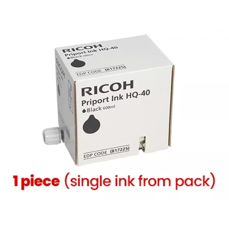 Ricoh Priport HQ-40 (817225) rašalo kasetė, Juoda (1 piece)