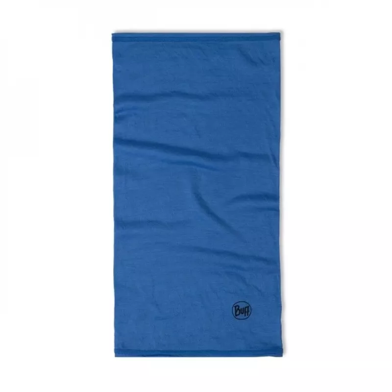 Buff Merino Lightweight Jr Solid vaikiškas merino vilnos kaklo šildytuvas mėlynas