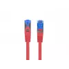 LANBERG PATCHCORD S/FTP CAT.6A 0.5M Raudona LSZH