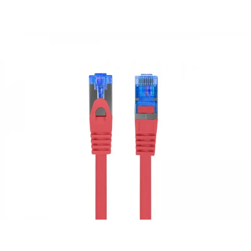 LANBERG PATCHCORD S/FTP CAT.6A 0.5M Raudona LSZH
