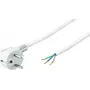 Wentronic Goobay įžemintas maitinimo laidas kampinis, skirtas individualiam surinkimui, 3 m, balta - Type F (Type F, CEE 7/7) > laisvi laido galai (93312)