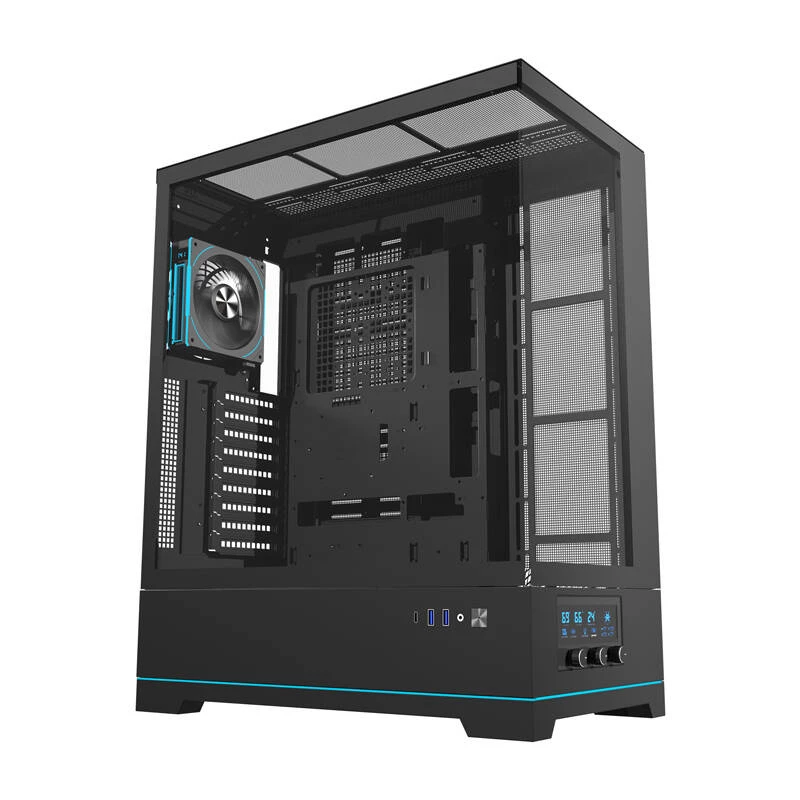 Kompiuterio korpusas darkFlash DY451L PRO Juoda ATX juodas