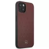 Mercedes MEHCP13SPSQRE iPhone 13 mini 5,4 Raudonas/raudonas kietas dėklas Oda Žvaigždžių raštas