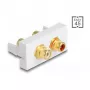 DeLOCK Easy 45 kištukinis lizdas 2 x RCA balta ABS