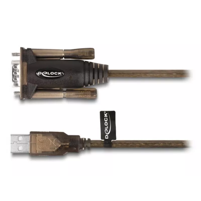 Adapter USB 2.0 Type-A į Serial RS-232 D-Sub 9 kontaktų kištukas DeLOCK 62646