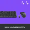 Logitech Wireless Combo MK220 - Klaviatūros ir pelės rinkinys - belaidis - 2,4 GHz - itališkas - tamsiai pilka (920-003721)