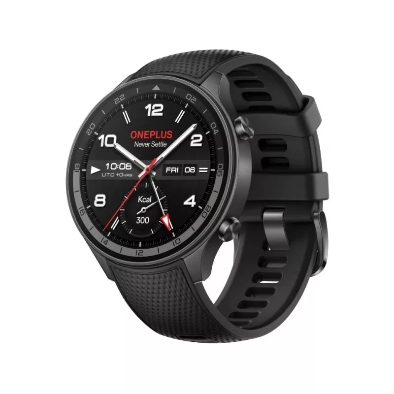 Išmanusis laikrodis ONEPLUS Watch 2R 46 mm AMOLED 1,43 colio 466×466 2 GB RAM 32 GB 500 mAh Pilkas Silikonas/Nerūdijantis plienas Wi‑Fi GPS Wear OS