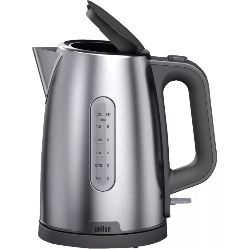 Braun WK 1500 GY elektrinis virdulys 1,7 L 2200 W Pilkas, nerūdijantis plienas