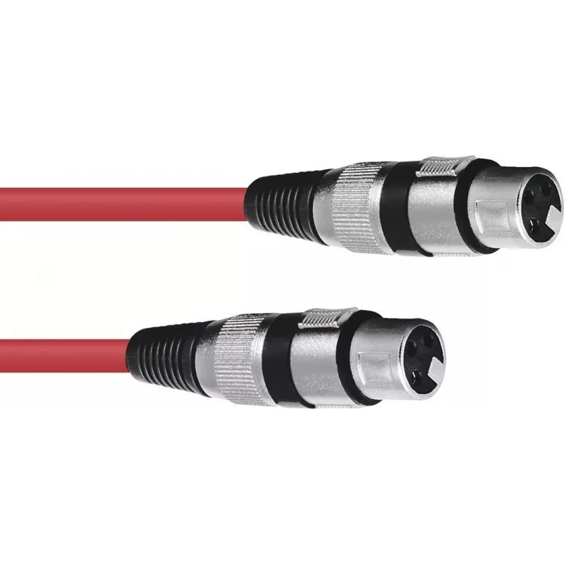 Garso kabelis Omnitronic 30220900 1,5 m XLR 3 kontaktų raudonas