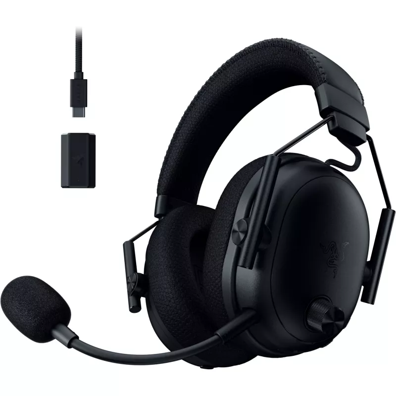 BlackShark V3 Pro, žaidimų ausinės juodos, ANC, 2,4 GHz adapteris, Bluetooth, USB, 3,5 mm lizdas