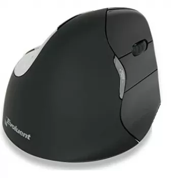 BakkerElkhuizen Evoluent 4 Bluetooth Black, dešinei rankai, vertikalus dizainas, lazeris, Bluetooth, 2600 DPI, juoda