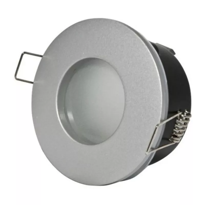 Synergy 21 LED Retrofit GU10 / GX5,3 lubinis įleidžiamas komplektas IP65 sidabrinis