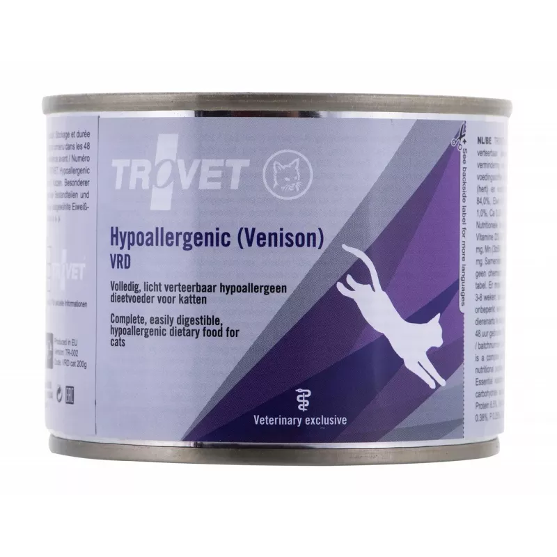 TROVET Hypoallergenic VRD su elniena - šlapias kačių maistas - 200g